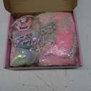 Princess Dress Up for Girls, Unicorn Light up Princess Cape Princess Dress Costume Crown Gift for Girls 3 4 5 6 Rainbow