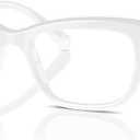 Swarovski Women's Sk2022f Low Bridge Fit Square Prescription Eyewear Frames (Opal White/Demo Lens)