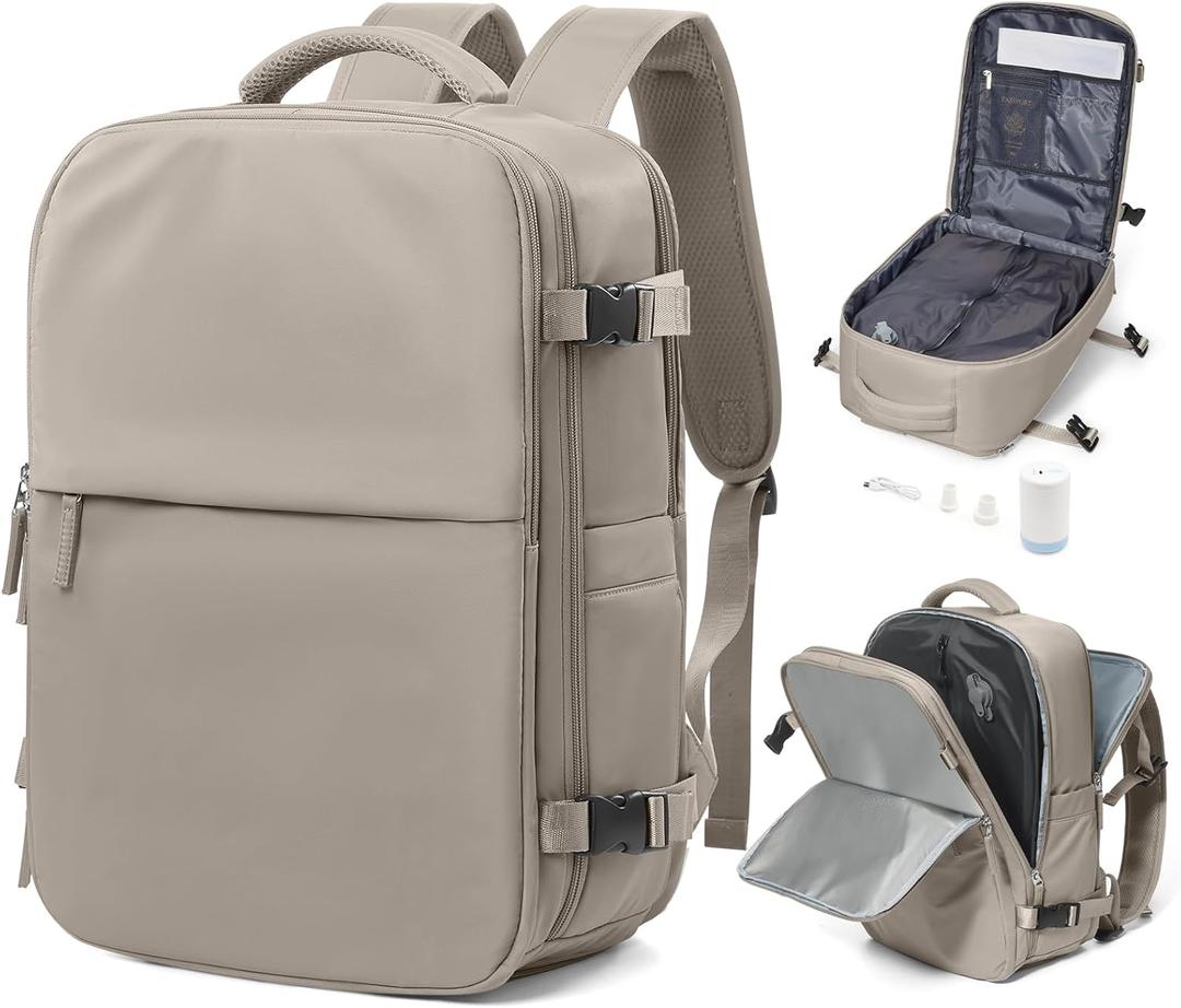 Vacuum Backpack With Pump Large Travel Laptop Backpacks For Women Men Carry On Backpack Vacpack Backpacks With Vacuum Compression Brown