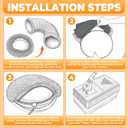 Heated Cat Bed Indoor  31.5'' Cozy Warming Donut Cat Tunnel Bed with Timer & Temp Adjustable, Removable Waterproof Electric Heating pad, Play & Rest in One, Treat Your Kitty to Warmth & Fun