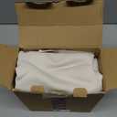 MIULEE Beige White Blackout Curtains for Bedroom Living Room 84 Inches Long 2 Panels, Thermal Insulated Room Darkening Drapes Grommet Noise Reducing Light Blocking Window Treatments 40x84 Inch