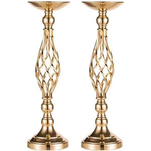 2 Pcs Gold 20.5in Metal Flower Arrangement Stand for Wedding Home Decor.Vases Centerpieces for Table,Party Reception Birthday Hotel Decor(Medium)