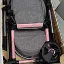 Bayer: Pram Xeo: Butterfly Grey & Pink - Matching Handbag, Adjustable Handle, for Dolls Up to 20", Ages 3+ | Dress Up