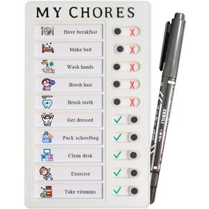 Chore Chart for Kids Multiple Kids ADHD Tools Checklist Board Routine Schedule (My Chores) (1 pc)
