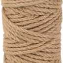 5MM Jute Rope 164 Feet 3Ply Twisted Twine Rope for Crafting, Gift Wrapping, Gardening Home Decoration