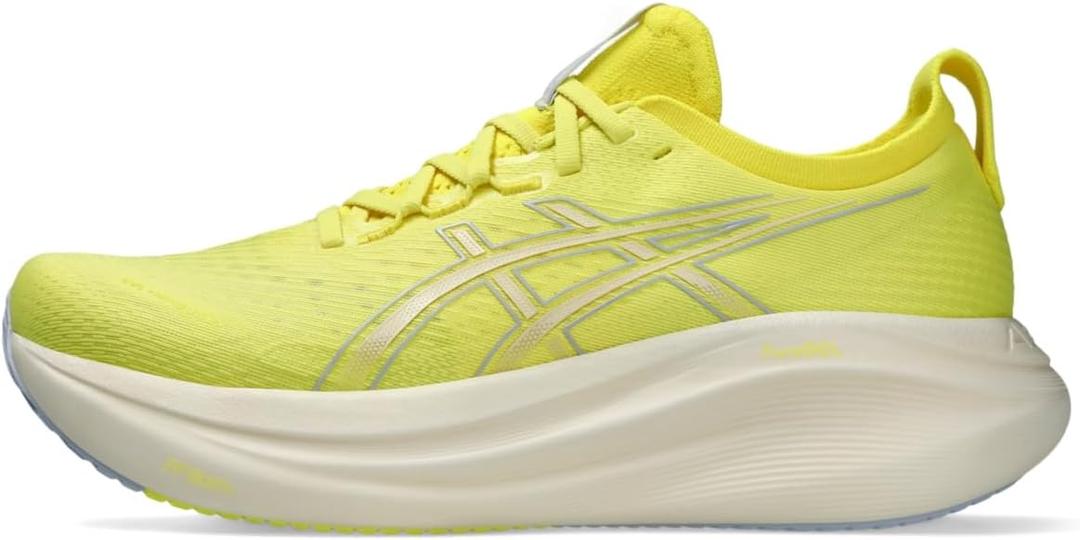 ASICS Men's Gel-Nimbus 27 Running Shoes (10.5, Citron/Cream)