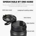 Fanhaw 20 oz Insulated Stainless Steel Water Bottle with Anti-Dust Chug Lid, Leakproof Vacuum Metal Everyday Use Bottle for Kids, Teens & Adults, Back to School Essentials (Black)