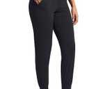 Colorfulkoala Women's High Waisted Joggers with Pockets Full Length Sweatpants & Lounge Pants Large Black