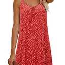 ULTRANICE Women's 2026 Spring Summer Casual Vacation Hawaiian Beach Dresses Cover Up V Neck Polka Dot Backless Mini Sun Dress(Floral I,XL#)