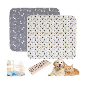 Puppy Pads with Pheromones,Washable Puppy Pee Pads for Dogs,Reusable Puppy Pads Washable for Dogs & Cats, Washable,Durable Leak-Proof & Anti-Slip Pet Training Pads for Home & Trave(Gray+White,M)