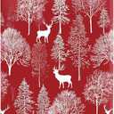 FOREVER QUEEN Deer - Christmas Tree Luggage Cover Suitcase Protector Suitcase Cover Anti-Scratch, Stretchable Bag Cover Washable Durable Polyester