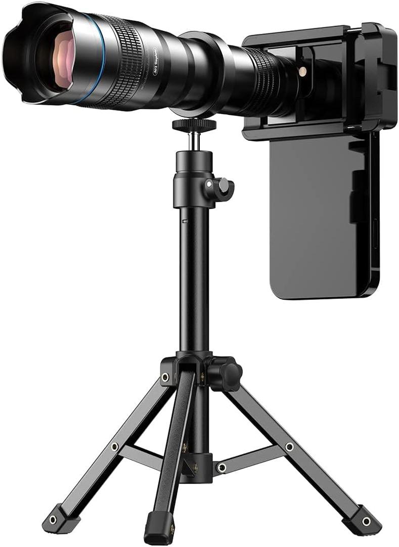 APEXEL High Power 36X HD Telephoto Lens, Telephoto Mobile Cell Phone Lens with Tripod for iPhone 16/15/14/13 Pro, Samsung and Most Smartphone