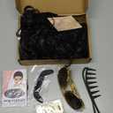 70s Disco Afro Curly Wig for Men - Short Fluffy Black Synthetic Wig for Halloween, 70s Party, Cosplay, Retro Costume (Black)