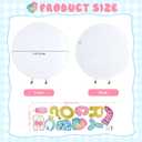 7.2FT Round Backdrop Cover White Round Arch Cover and Boy or Girl Decal Sign - Adjustable Spandex Circle Arch Cover for Birthday Party, Baby Shower, Wedding Decorations