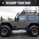 for Wrangler JK Rear Inner Fender Liners Back Mud Guards Compatible with 2007-2018 Jeep Wrangler JK & JKU Unlimited 2/4 Doors, Since 1941 Logo Steel Wheel Well Cover Fender Flare Liners (2 PCS)