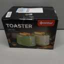 Wiltal Toaster Retro 2 Slice, Vintage Green Toaster with Lid, with Bread Attachment, Preheat, Defrost And Cancel Functions, 6 Browning Levels (Green)