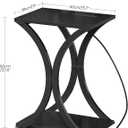 CHOEZON End Table with Charging Station, 2-Tier Modern Side Table, Nightstand with Storage Shelf, for Small Spaces, for Living Room, Bedroom, Black TBZ20UBB, 15.7"L x 11"W x 23.6"H