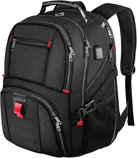 YORANG Large Backpack for Men, Extra Large Laptop Backpacks for Men Women, Water Resistant Travel Backpack Airline Approved Business Work Bag with USB Charging Port Fits 17 Inch Computer, Black
