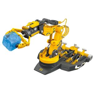 Hydraulic Robot Arm Kit STEM Building Projects Toy Science Kits 3 in 1 Children Hydraulic Mechanical Arm Toy Scientific Experiment for Kids Over 8 Years(Yellow)