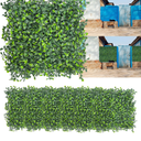 Artificial Grass Wall Backdrop,10"x 10"(16P) Boxwood Faux Green Wall Panels for Interior Wall, Greenery Wall,Garden and Indoor Outdoor Plant Wall Decor