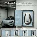 Wall-mounted EV Charging Protection Box, 15.7"L x 7.5'W x23.6"H,Waterproof Cover for Home EV Charging Stations, Compatible with Tesla and Most EV Charging Station Standards (Includes Combination Lock)
