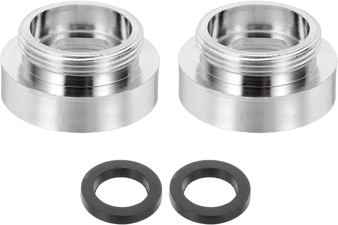 uxcell 2Pcs Faucet Aerator Adapter, M26 Female to M22 Male with Washer, 13mm Length