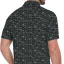 ZITY Men's Golf Shirts Short Sleeve Moisture Wicking Performance Print Patterns Casual Collared Golf Polo Shirt for Men (Green, XL)