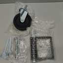 Bolt Dropper Heavy-Duty Rubber Gate Roller Set (1-Pack) - Spring Loaded - Universal Mounting Plate - Robust Hardware - Capacity 330lbs - 3 Inches - Swivel Castor - Adjustable Height