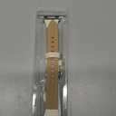 Slim Leather Band Compatible for Apple Watch 38mm 40mm 41mm 42mm Series 10, Slim Thin Elegant Top Grain Genuine Leather Strap Compatible for iWatch Series 10 9 8 7 6 5 4 3 2 1 SE Women (PealWhite)