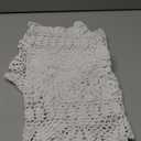 Phantomon Lace Table Runner Rectangular Table Cover Cloth Handmade Crochet Floral Placemats 100% Cotton (Floral Beige, 15x39Inch)