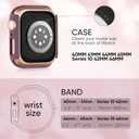 Stretchy Bands Compatible for Apple Watch Band and Case 40mm 44mm 41mm 45mm 42mm 46mm, Nylon Solo Loop Sport Straps Protective Cover with Screen Protector for iWatch Series 11 10 9 8 7 SE 6 5 4 SE3