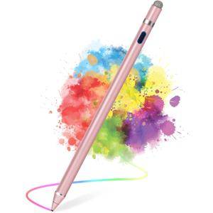Active Stylus Pens for Touch Screens, Active Pencil Smart Digital Pens Fine Point Stylist Pen Compatible with iPhone iPad,Samsung/Android Smart Phone&Tablet Writing Drawing by maylofi (Pink)