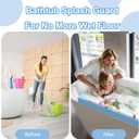 Splash Guard for Bathtub Kids, Longer Silicone Bathtub Water Guard, Toy Tray Caddy Holder for Tub, Bathtub Splash Guard Prevent Water Spills in Bathroom (2.6FT, Blue)