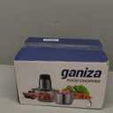 GANIZA Food Processors, Electric Food Chopper with Meat Grinder & Vegetable Chopper - 2 Bowls (8 Cup+8 Cup) with Powerful 450W Copper Motor - Includes 2 Sets of Bi-Level Blades for Fruits/Meat/Nuts (Black)