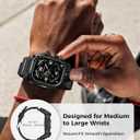 amBand Rugged Case with Band for Apple Watch 46mm, Compatible with Apple Watch (iWatch) Series 10 11, Military Grade Shockproof Bumper Cover, Tactical Band for Men, Matte Black
