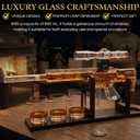 AR15 Whiskey Decanter Set – Limited Edition with Silencer Stopper 640ml Rifle Decanter & 4 Bullet Glasses (310ml) Handmade Gun Liquor Set, TikTok Bar Trend Unique Birth Day Gift for Dad, Him, Men