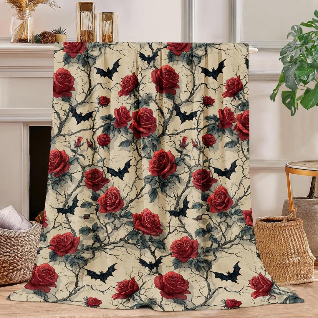 Gothic Blanket Gothic Throw Blanket Super Soft Plush Flannel Bedding Gifts for Boys Girls Men Women Lovers Adults Stuff for Sofa Bed Room Decor 40"X50"