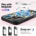 FUNMIKO for iPhone 16 Case Wireless Charging & Military-Grade Protection - Trendy Floral Design for Women Girls, Matte Non-Slip Phone Cover with Shockproof Corners - Exquisite Motif