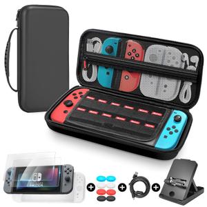 Jbvytre Carrying Case for Nintendo Switch 2 (2025), Large Capacity Shockproof Hard Shell Switch 2 Case,3 in 1 Accessories Bundle with 2 Screen Protectors