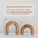 PEAKOLY Wood Arch Bookshelf Decor - Modern Shelf Decor Accents, Decorative Objects for Coffee Table, Entryway Table Sculptures, Minimalist Home Decorations for TV Console, Built in Shelves and Mantle
