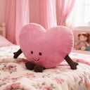 1 lb Weighted Heart Plush Pillow - 12 inch Stuffed Animal Weighted Plush Toy, Cute Valentine's Day Gift, Cuddle Heart Red/Pink