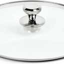 12 In Glass Lid for Frying Pan, Tempered Replacement Cover Compatible with All 12 inches Cookware for Skillets, Round Cast Iron, Cast Aluminium, Stainless Steel Pans & Pots