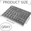 Threehoney College Dorm Headboard Twin XL Velvet Ultra Thick Cushion Tufted Headboard with Wall Hooks for College Dorm Room Bed Decor, 39.25" x 34" x 3.15"(Gray)