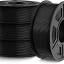 TECBEARS PETG Filament 1.75mm, 3D Printer Filament PETG Black Bundle, Strong Toughnes, 4 * 1KG(1320M) Filament High Precision, Dimensional Accuracy 0.02mm, 4 Packs of Black