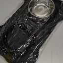 AsFrost Dog Food Bowls Stainless Steel & Water Dish with No-Spill and Non-Skid, Feeder Bowls with Dog Food Dish for Small Medium Large Size,Dogs,Cats,Puppy Pets, Black, 12oz