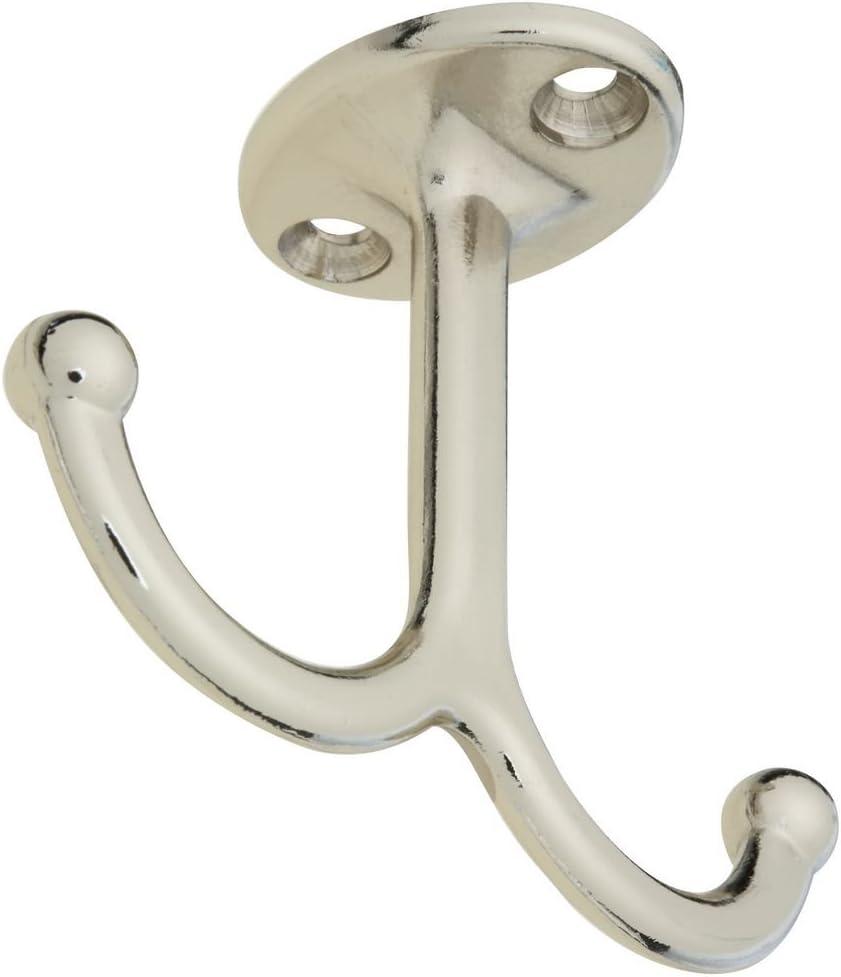 National Hardware N245-837 V165 Undershelf Coat Hooks in Nickel, 1 pack