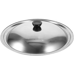 Amosfun 12 Inch Universal Pot Pan Lid Skillet Cover Stainless Steel Frying Pan Lid Replacement Pot Lid with Knob Handle for Home Kitchen Cookware Accessories