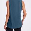 Womens Workout Tank Tops Lightweight Sleeveless Shirts for Women Loose Fit Tops for Athletic Running Tennis Yoga (Blue, XXL)