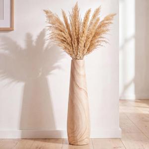 Leinuosen 22'' Flared Style Floor Vase Home Decor, Set of 1 | Natural Wood Tall Floor Vase Decor, Boho Farmhouse Decorative for Living Room Bedroom Entryway