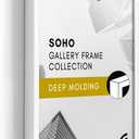 Americanflat 16x24 Poster Frame with Polished Plexiglass - Soho Collection - Gallery Style Deep Molding Picture Frames for Wall Display - White